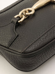 Horsebit Plate Mini Handbag Black