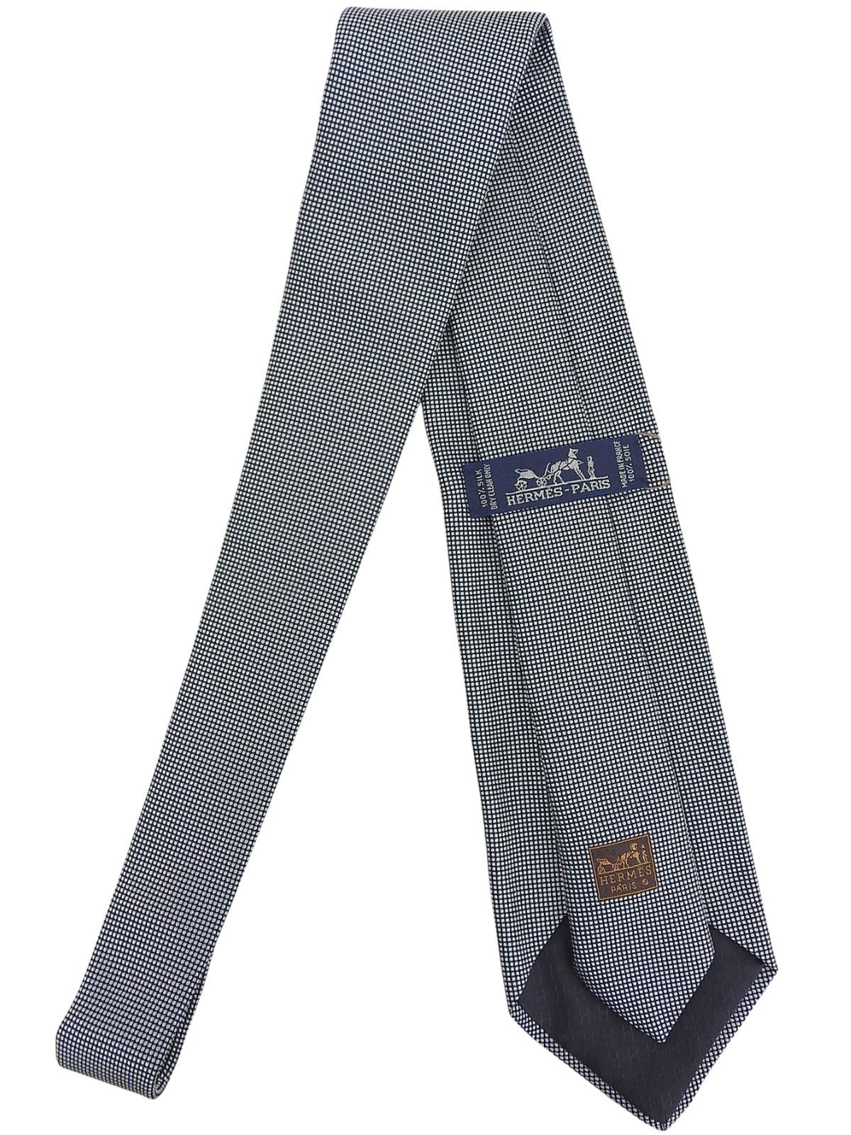 Design Pattern Tie White/Navy