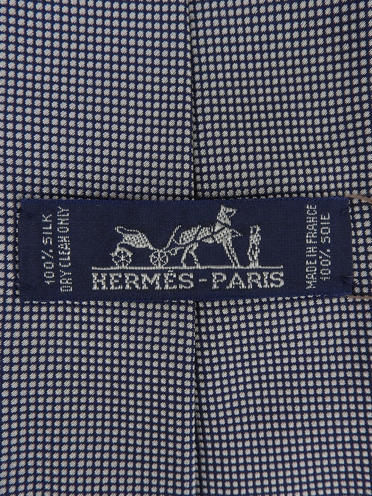 Design Pattern Tie White/Navy