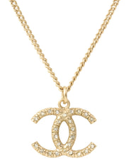 2008 Rhinestone CC Mark Necklace, Gold