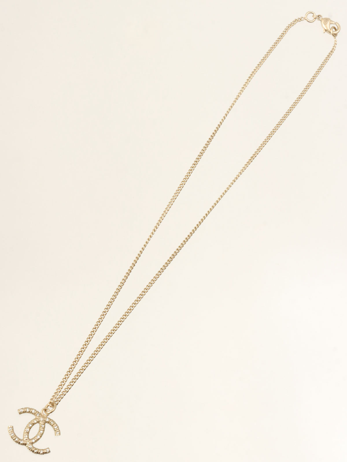 2008 Rhinestone CC Mark Necklace, Gold