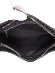 キャンバスGGパターンホースビットプレートハンドバッグ ブラック