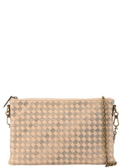 Intrecciato 链条钱包 粉色 米色