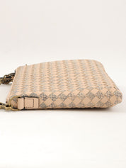 Intrecciato 链条钱包 粉色 米色