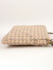 Intrecciato 链条钱包 粉色 米色