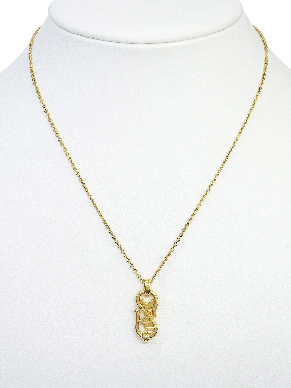 Logo Plate Necklace Gold
