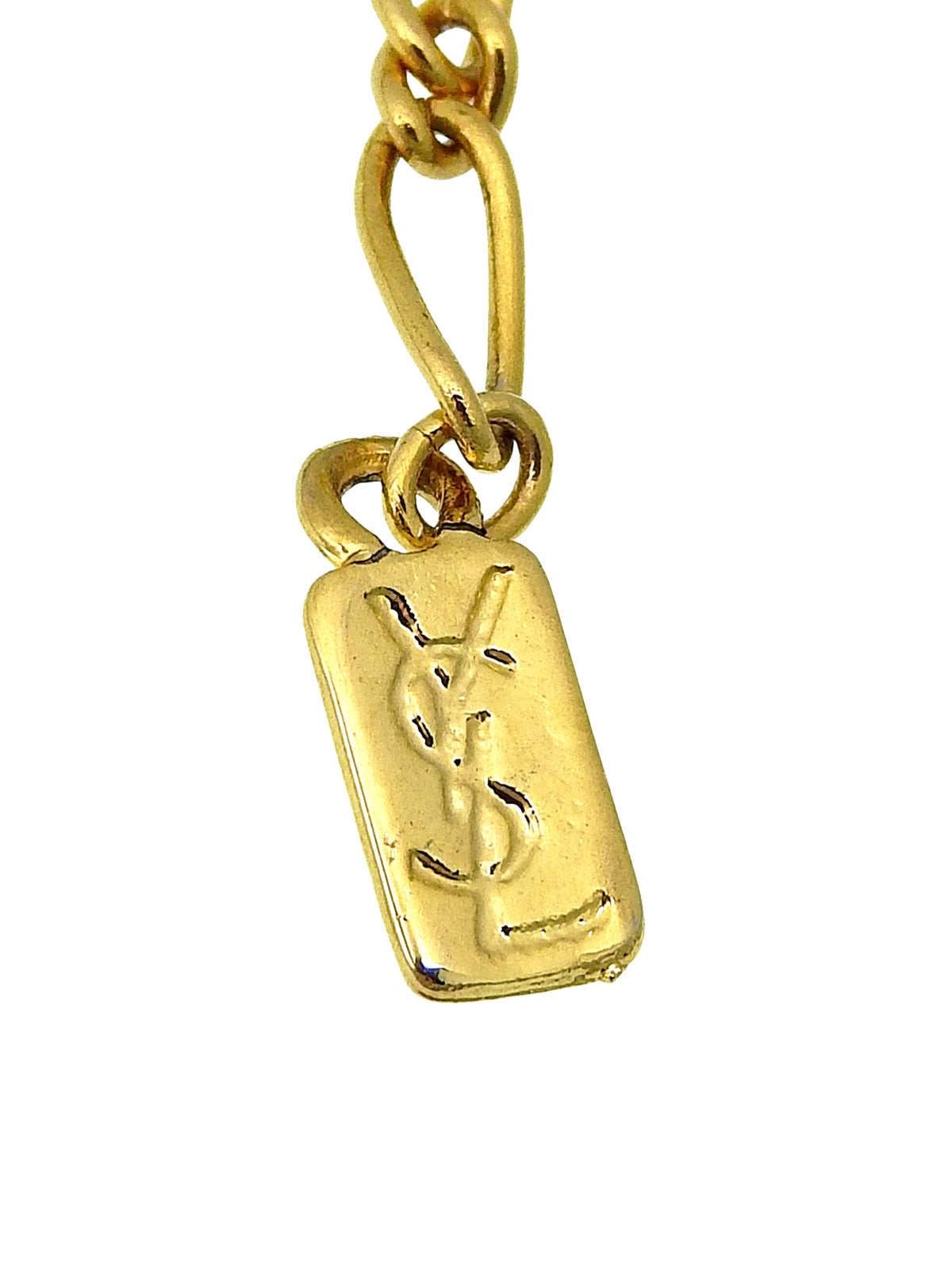 Logo Plate Necklace Gold