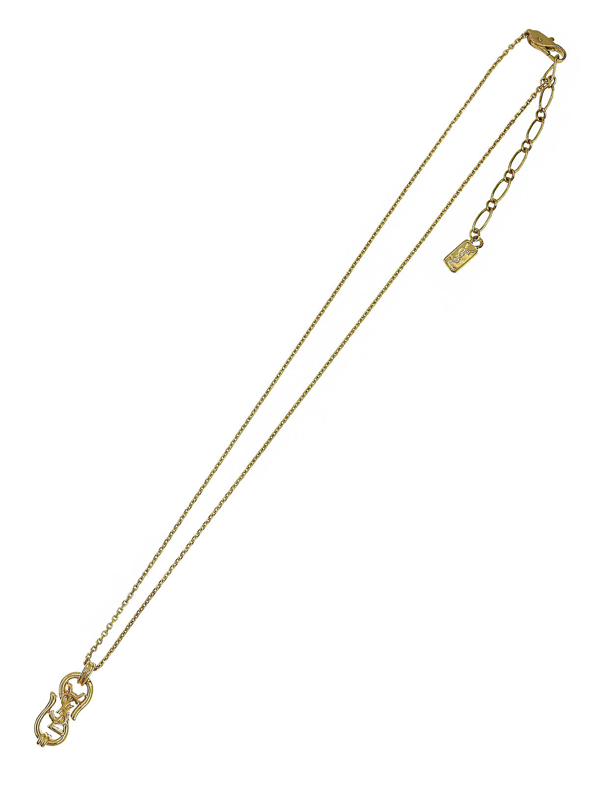 Logo Plate Necklace Gold
