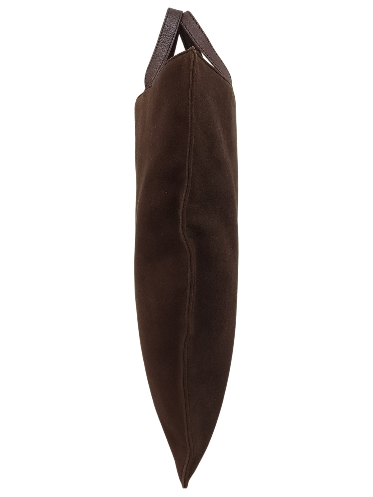 Suede Anagram Logo Embossed Tote Bag, Brown