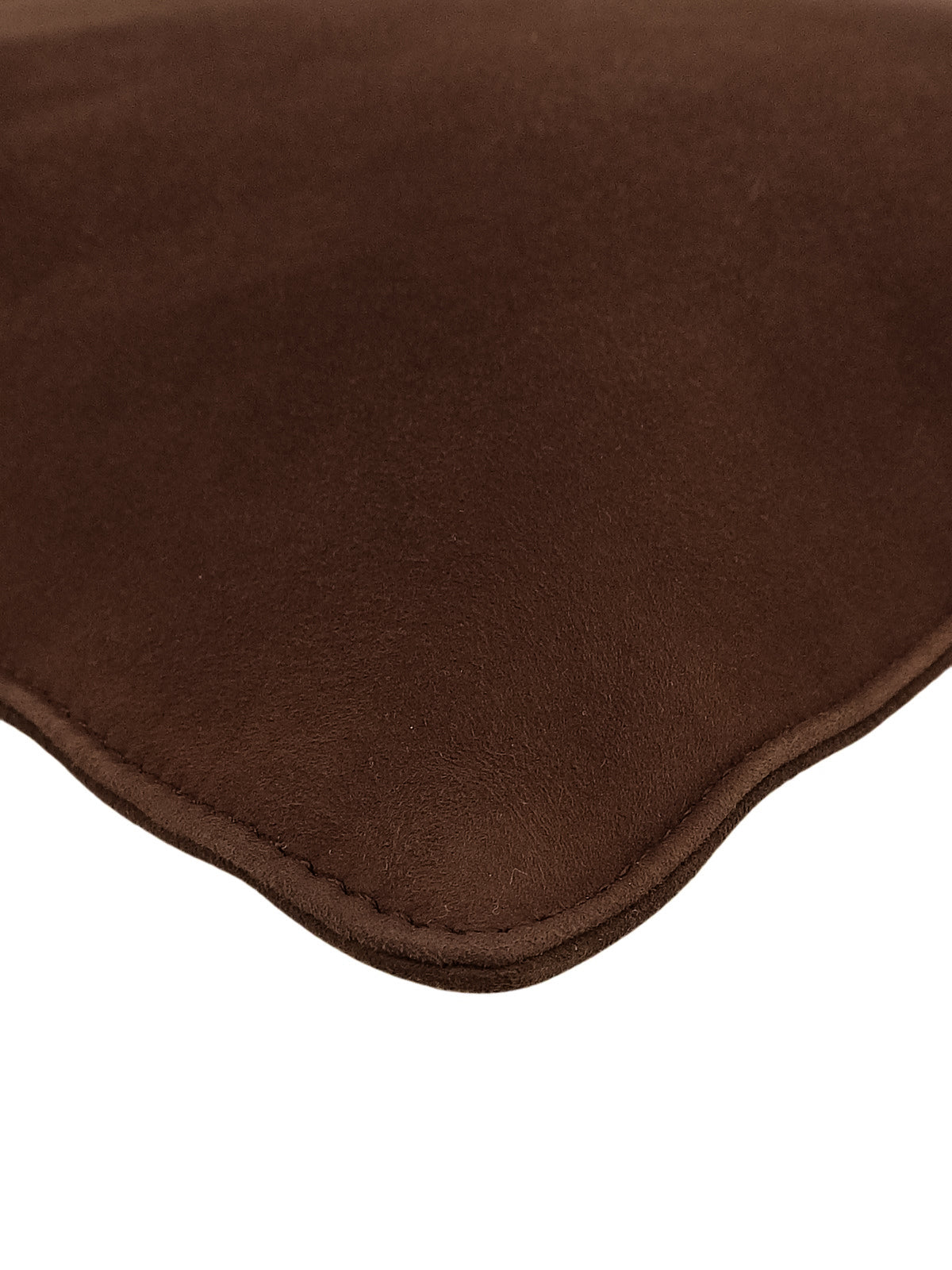 Suede Anagram Logo Embossed Tote Bag, Brown