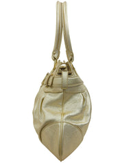 ガンチーニプレートハンドバッグ ゴールド