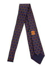 ロゴパターンネクタイ ネイビー