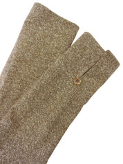 Double-breasted collarless jacket in beige/brown