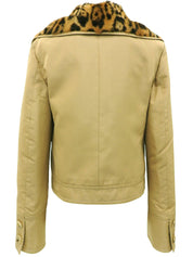 レオパードファーショートコート ベージュ