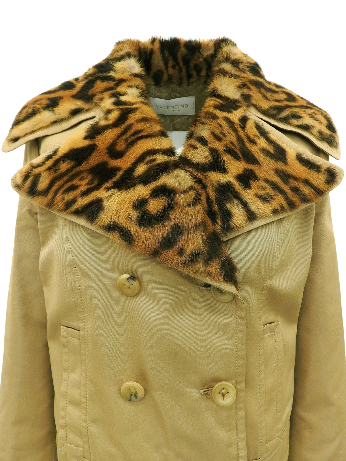 レオパードファーショートコート ベージュ