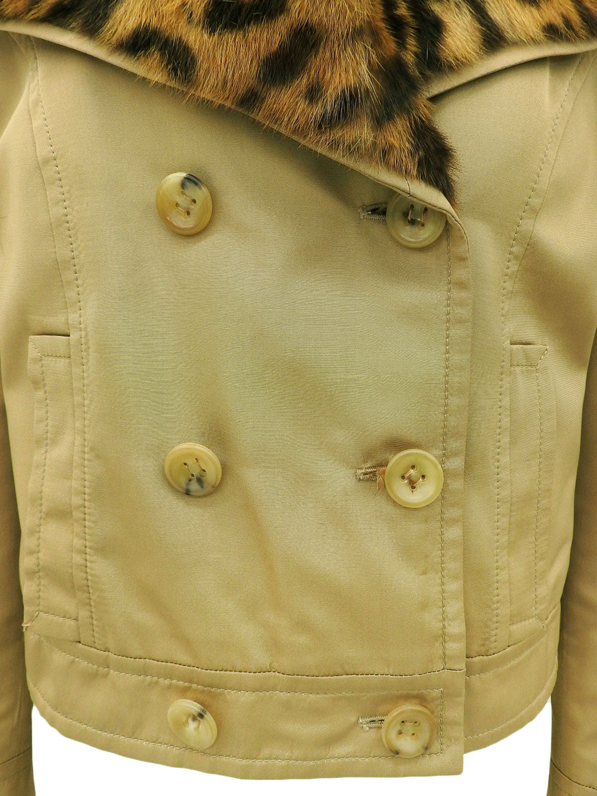 レオパードファーショートコート ベージュ