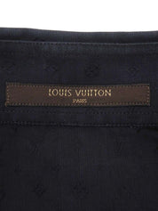 Monogram Pattern Long Sleeve Shirt in Black