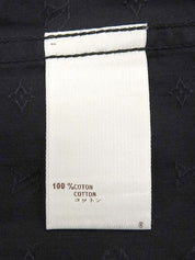 Monogram Pattern Long Sleeve Shirt in Black