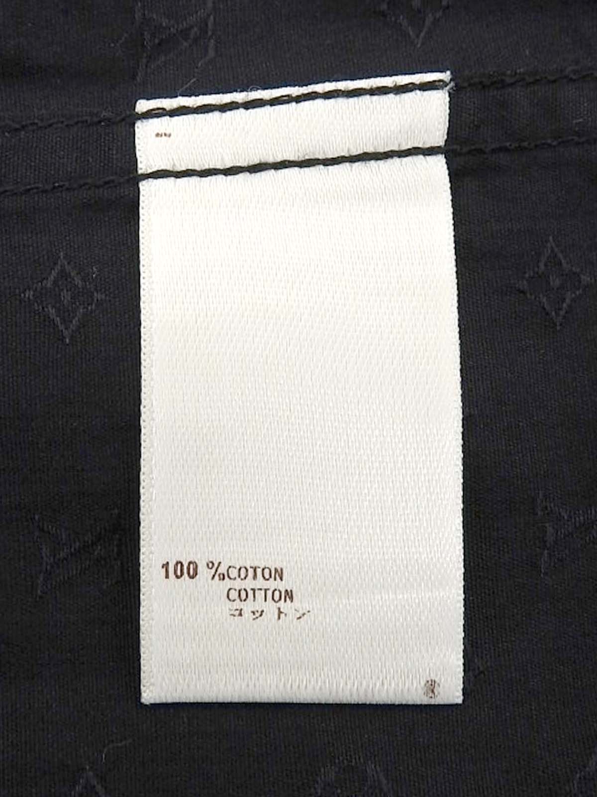 Monogram Pattern Long Sleeve Shirt in Black