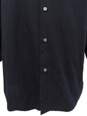 Monogram Pattern Long Sleeve Shirt in Black
