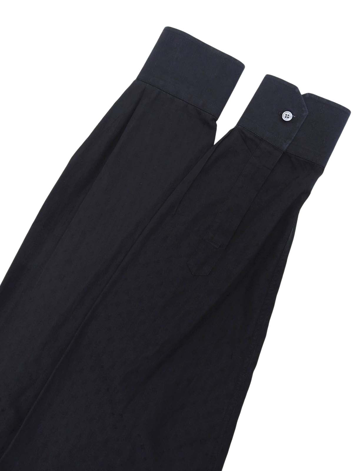 Monogram Pattern Long Sleeve Shirt in Black