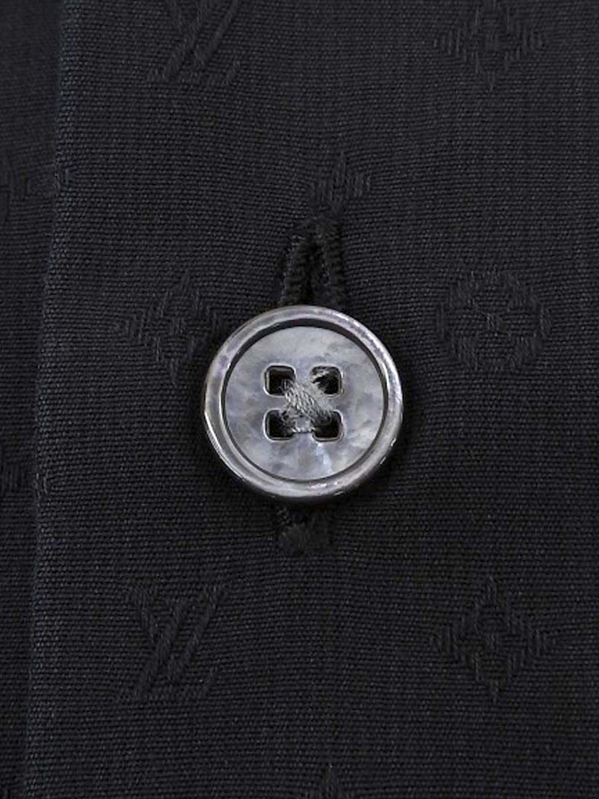 Monogram Pattern Long Sleeve Shirt in Black