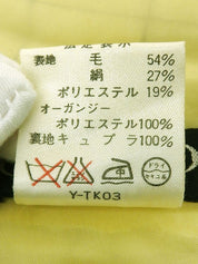 チェックパターン半袖ワンピース #M イエロー