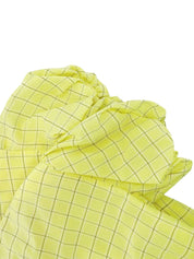 Check Pattern Short Sleeve Dress in Yellow