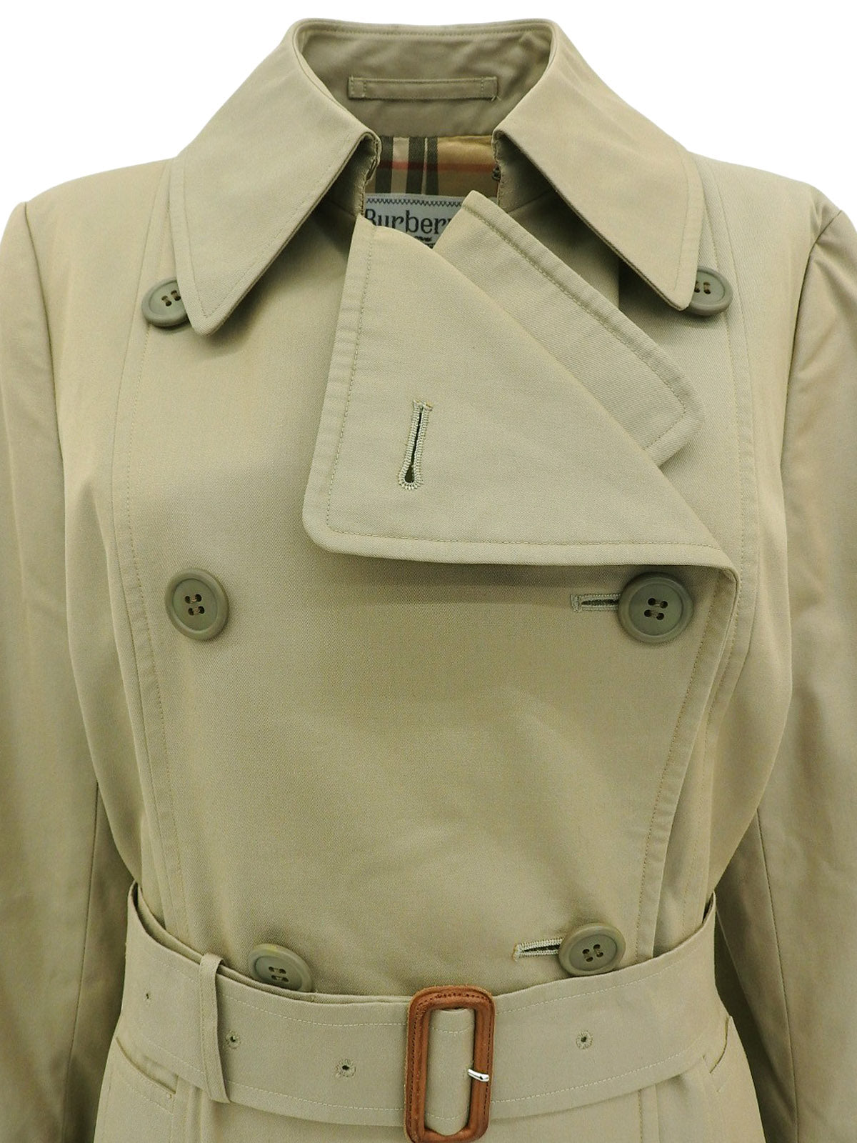 Nova Check Lining Trench Coat Khaki