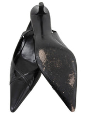 GGロゴチャーム付きミュール ブラック