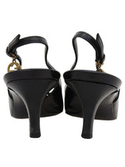 GGロゴチャーム付きミュール ブラック