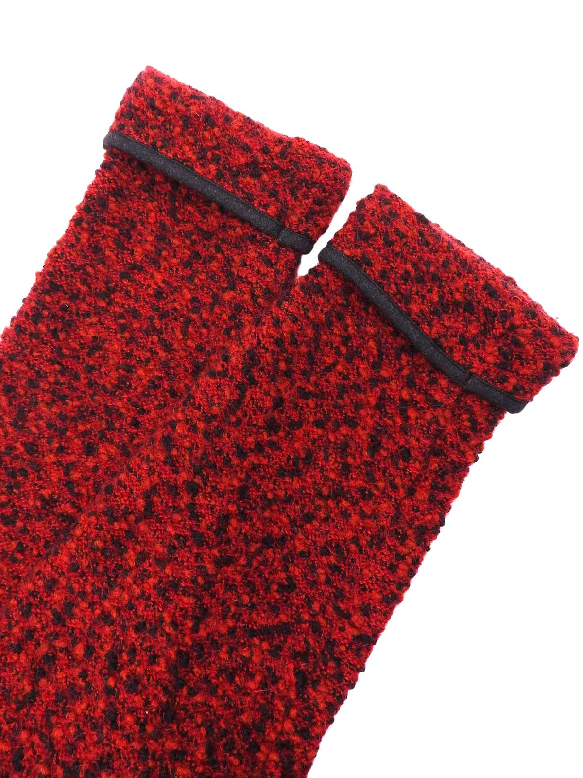 ロゴボタンミックスニットジャケット レッド