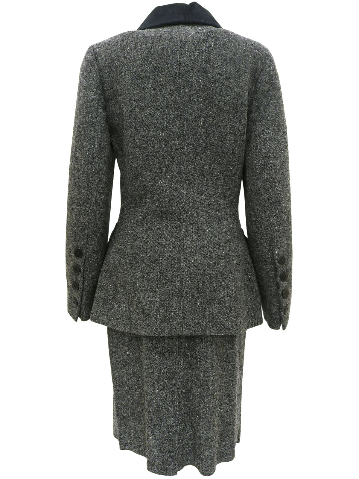 バイカラーロゴボタンセットアップ グレー/ブラック