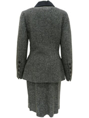 バイカラーロゴボタンセットアップ グレー/ブラック