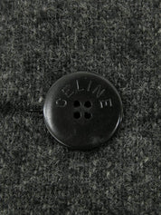 バイカラーロゴボタンセットアップ グレー/ブラック