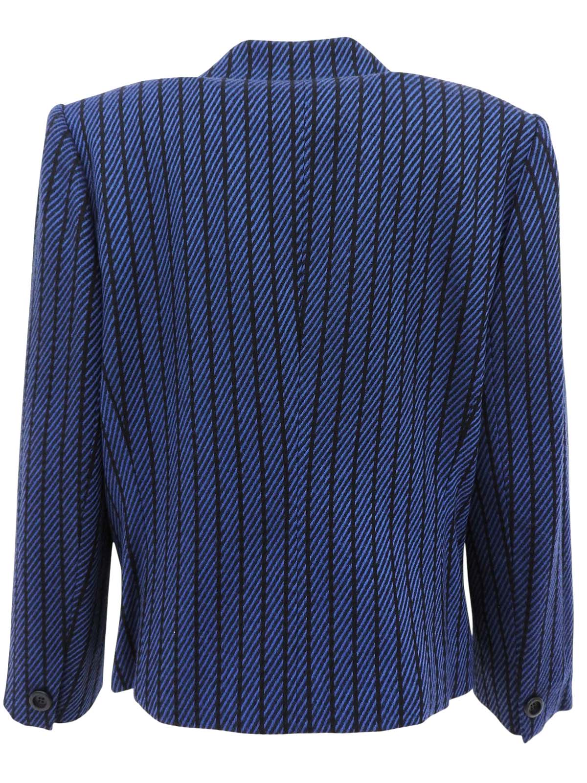 Striped Pattern Jacket Black/Blue