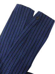 Striped Pattern Jacket Black/Blue