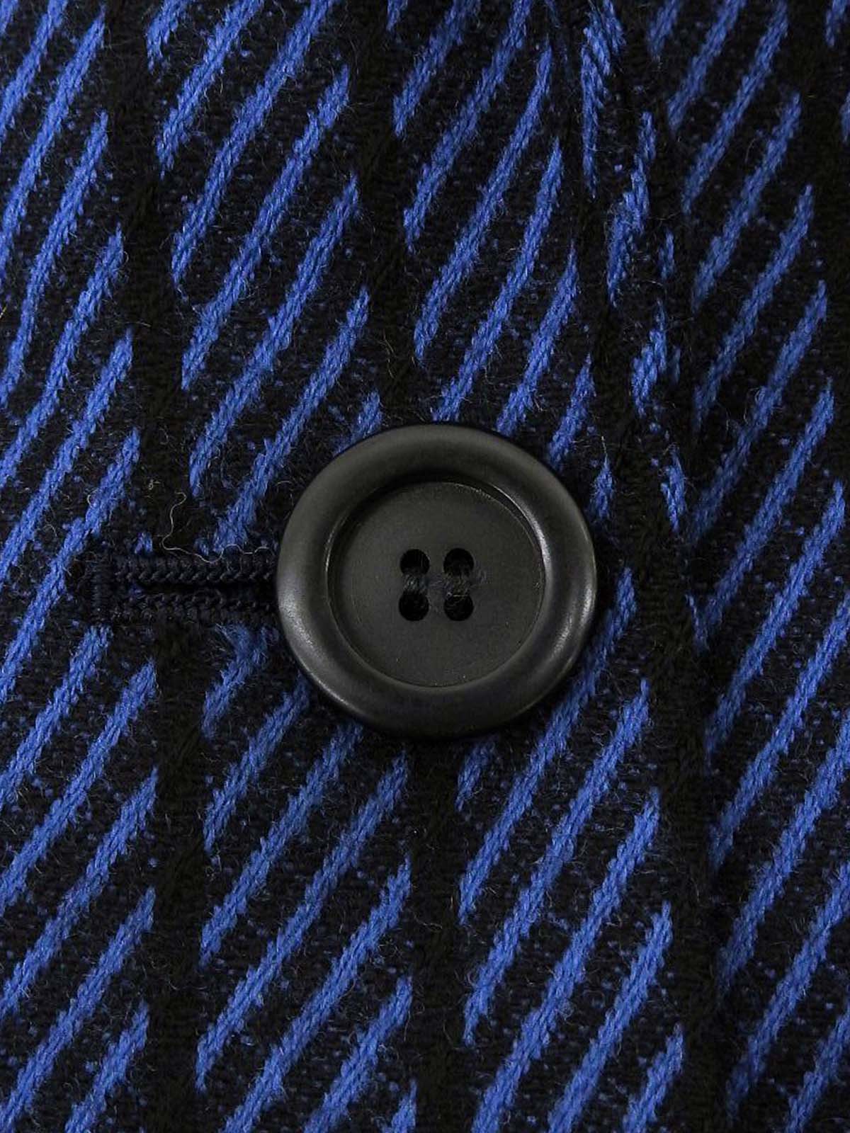 Striped Pattern Jacket Black/Blue