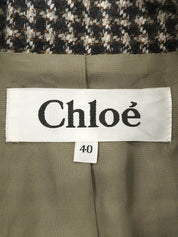 Houndstooth pattern set in black/brown/multi