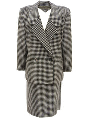 Houndstooth pattern set in black/brown/multi