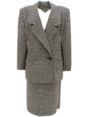 Houndstooth pattern set in black/brown/multi
