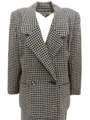 Houndstooth pattern set in black/brown/multi