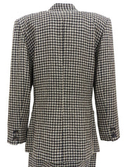 Houndstooth pattern set in black/brown/multi