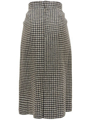 Houndstooth pattern set in black/brown/multi