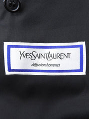 Design pattern shawl collar double-breasted jacket in dark green