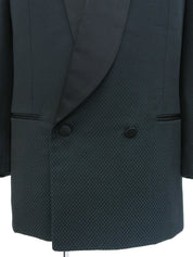 Design pattern shawl collar double-breasted jacket in dark green