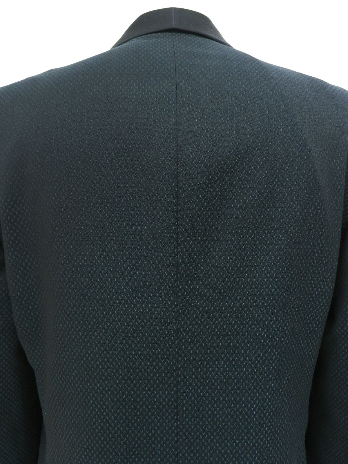 Design pattern shawl collar double-breasted jacket in dark green
