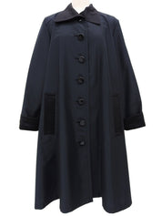 Flare Sleeve A-Line Coat in Black