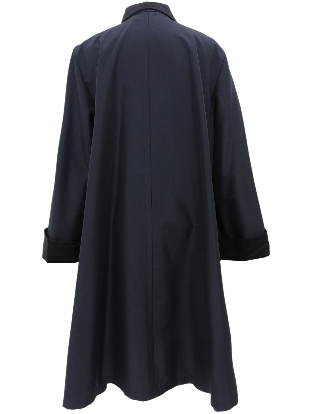 Flare Sleeve A-Line Coat in Black