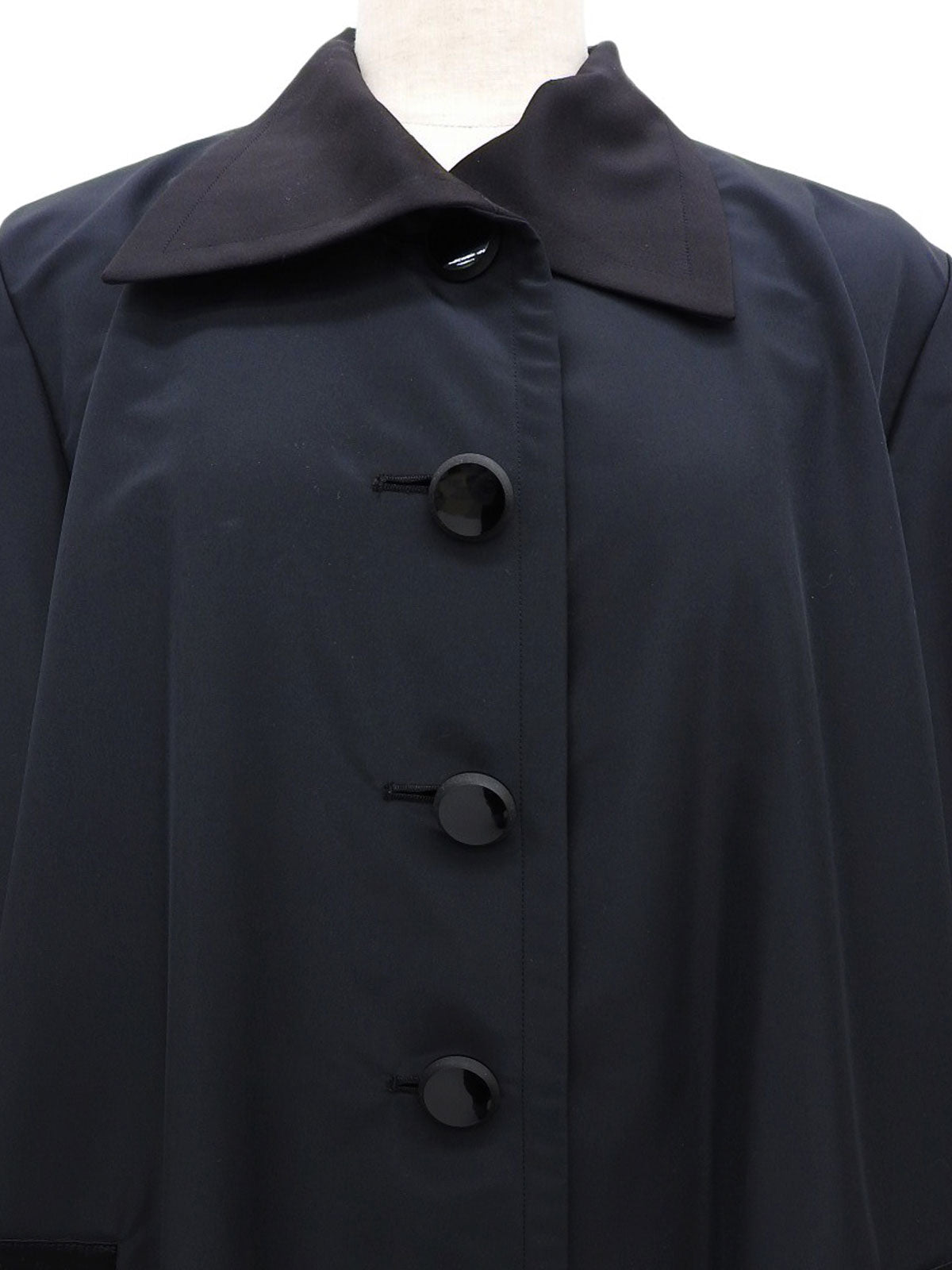 Flare Sleeve A-Line Coat in Black